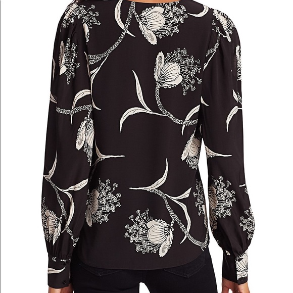 joie - long sleeve v neck blouse - Picture 7 of 8